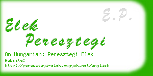 elek peresztegi business card